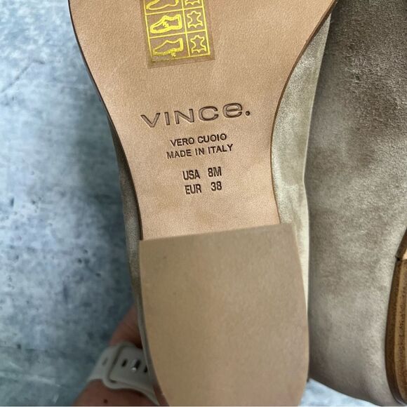 Vince Havana Light Tan Notched Suede Booties 8 - Picture 5 of 8